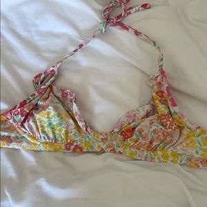 Jcrew floral bikini top